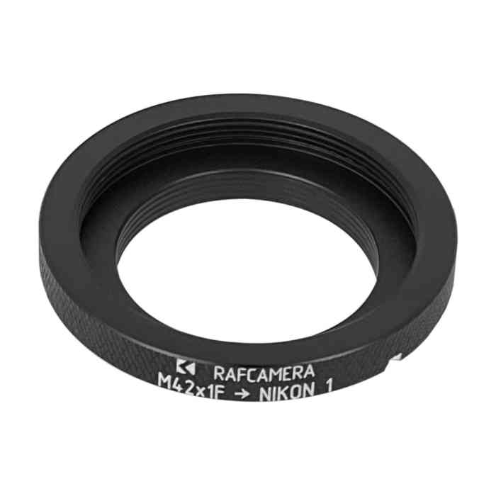 M42x1 female thread to Nikon 1 camera mount adapter for helicoids