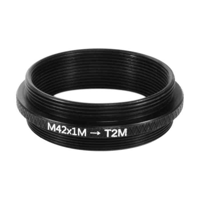 M42x1 male to T2 (M42x0.75) male thread adapter