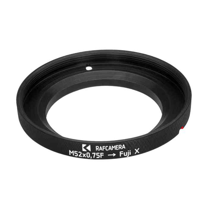 M52x0.75 female thread to Fujifilm X-mount (FX) adapter for helicoids