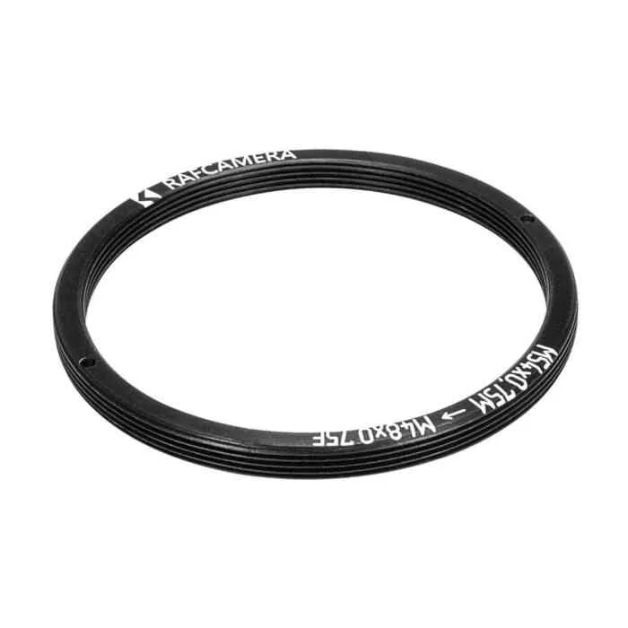 M54x0.75 male to M48x0.75 female thread adapter (54mm to 48mm step-down ring)