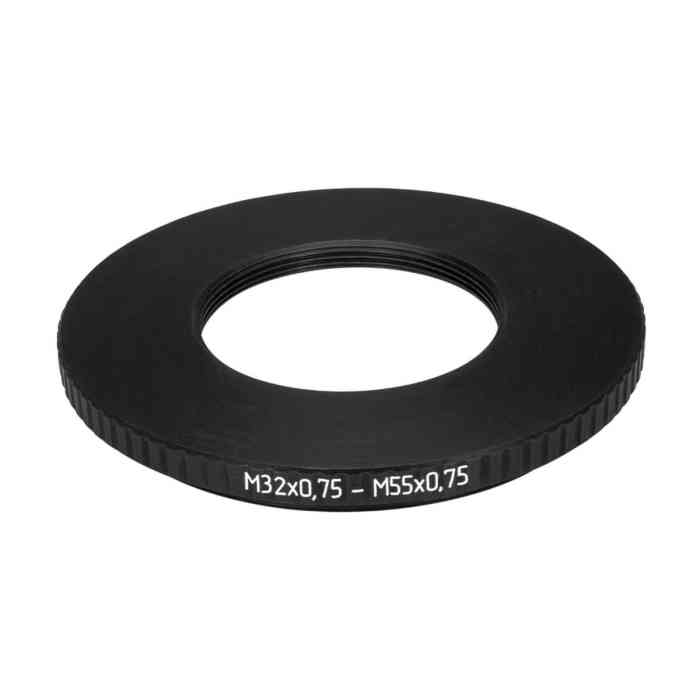 M55x0.75 male to M32x0.75 female thread adapter