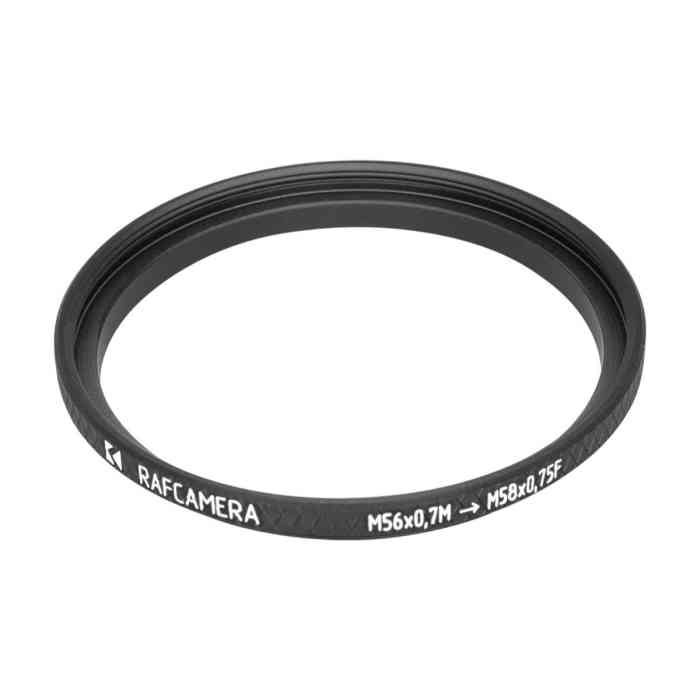 M56x0.7 to M58x0.75 Step-Up Ring for Angenieux 12.5-75mm Type 6x12.5 lens