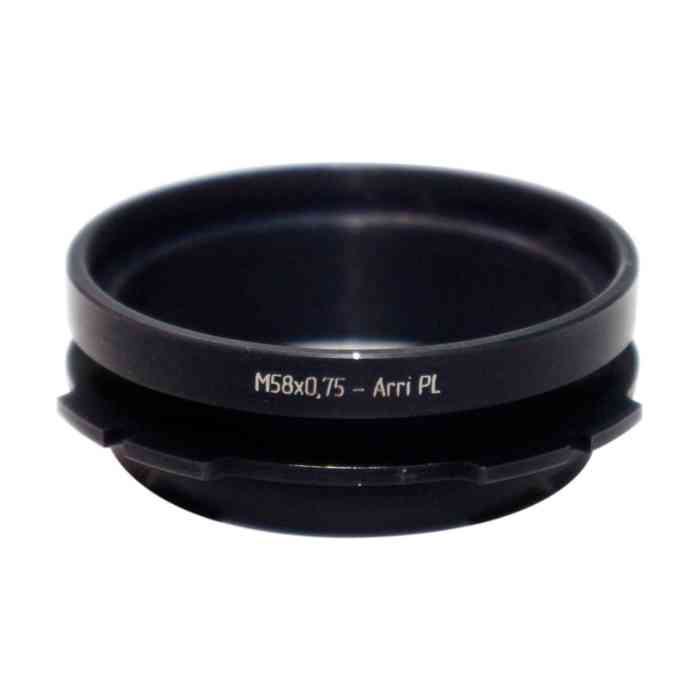M58x0.75 to Arri PL adapter for focusing helicoids