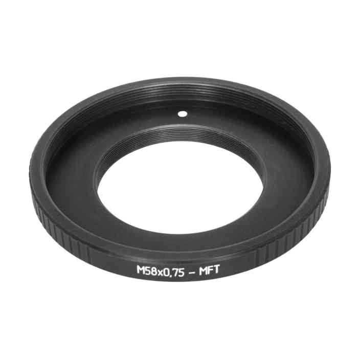 M58x0.75 thread to MFT (Micro 4/3) camera adapter for helicoids