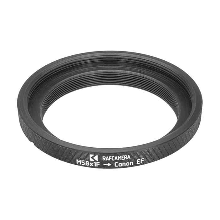 M58x1 female thread to Canon EOS (EF) camera mount adapter