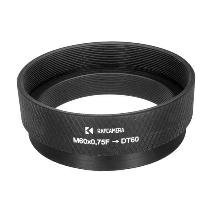 M60x0.75 to 60mm dovetail adapter to use Industar-51 lens on MBS-10 microscope
