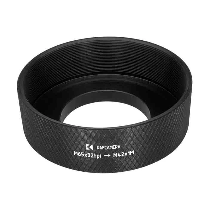 M65x32tpi female to M42x1 male thread adapter for JML f0.85 64mm lens