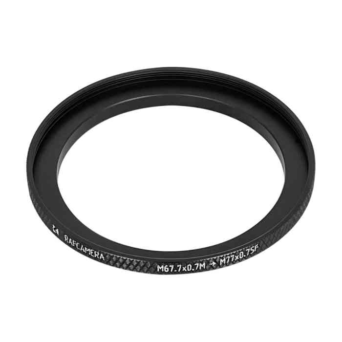 M67.7x0.7 to M77x0.75 step-up ring for Schneider Cinelux-Ultra 2/90mm lens