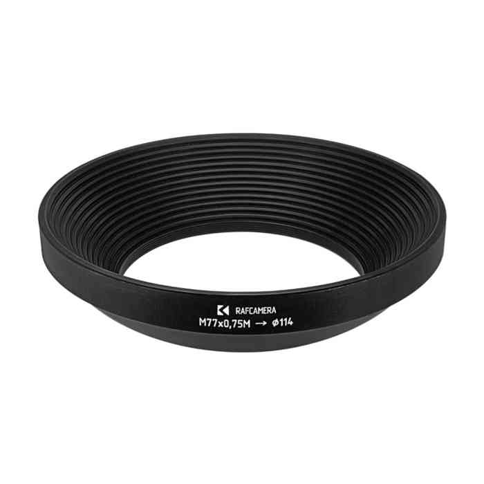 114mm matte box adapter ring for lenses with M77x0.75 filter thread