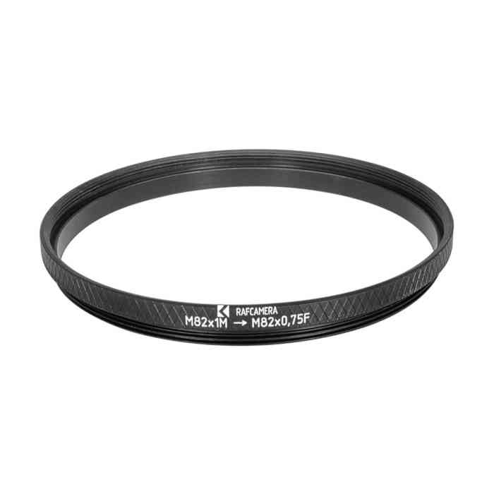 M82x1 male to M82x0.75 female thread adapter (filter step ring)