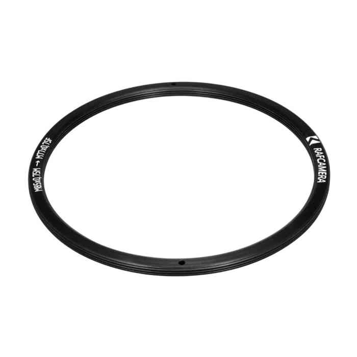 M85x0.75 male to M77x0.75 female step-down ring (filter thread adapter), flat