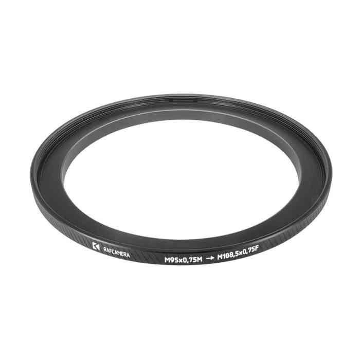 M95x0.75 male to M108.5x0.75 female thread adapter (step-up ring) for Angenieux 25-250mm lens (10x25 T2)