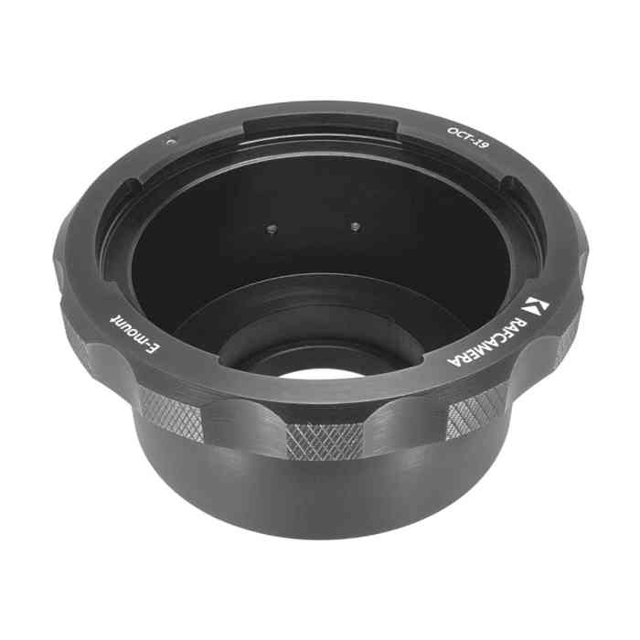 OCT-19 lens to Sony E-Mount camera mount adapter, DEEP