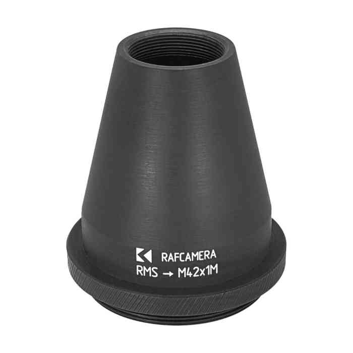 RMS female to M42x1 male thread adapter, cone