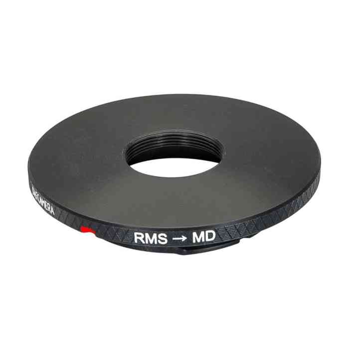 RMS female thread to Minolta MD camera mount adapter