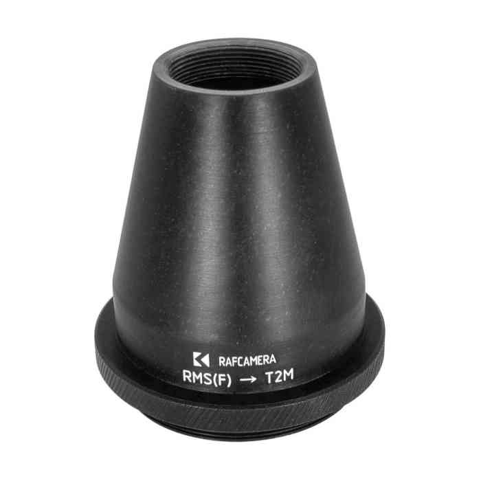 RMS female to T2 male thread adapter, cone