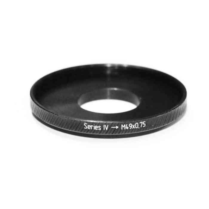 Series IV male to M49x0.75 female thread adapter (filter step-up ring)