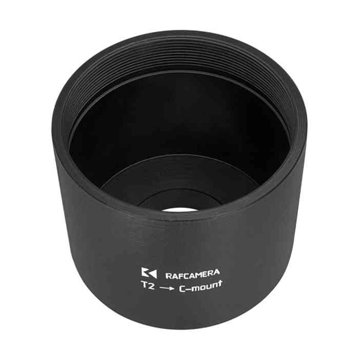 T2 female thread to C-mount camera adapter