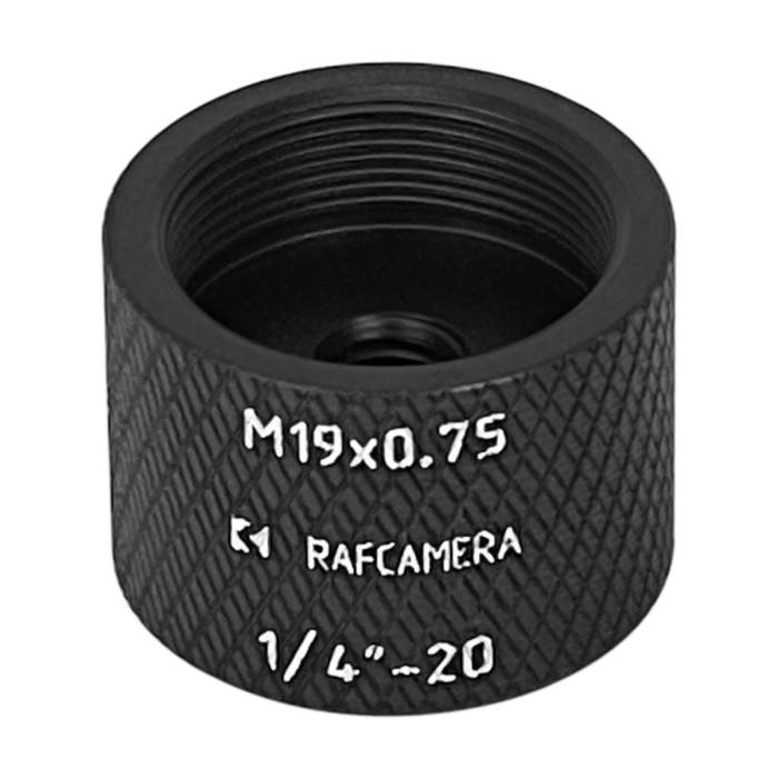 1/4"-20tpi female to M19x0.75 female thread adapter