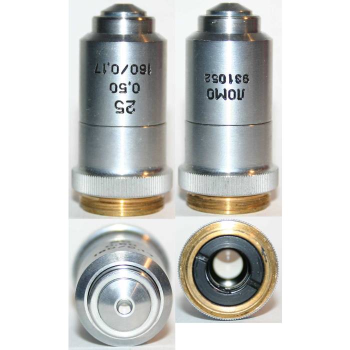 LOMO Microscope Objective - Achromat 25x0.50
