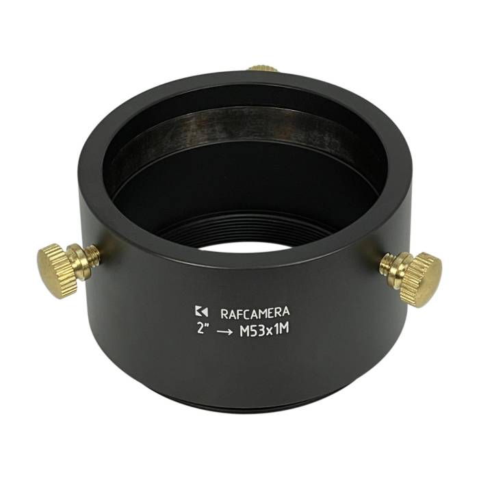 2" clamp to M53x1 male thread adapter, 30mm deep