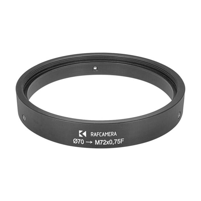 70mm clamp to M72x0.75 female thread adapter for Kowa Anamorphic 16-H