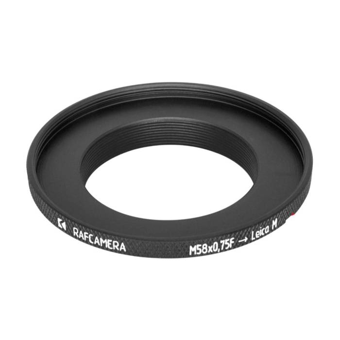 M58x0.75 female thread to Leica M camera mount adapter