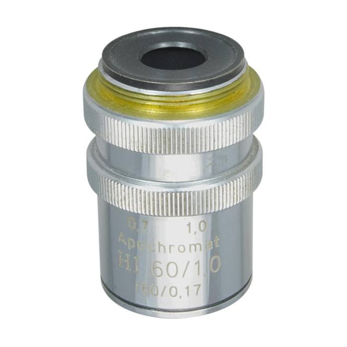 Carl Zeiss Jena microscope objective - Apochromat 60x1.0-0.7, 160mm tube, Iris