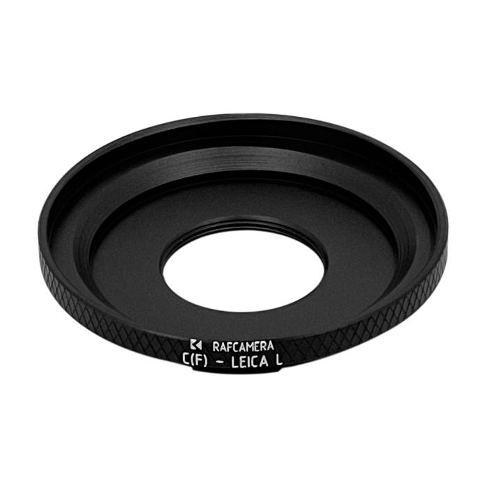 C-mount lens to Leica L-mount camera adapter, with rim