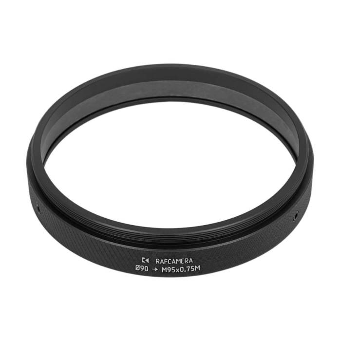 90mm clamp to M95x0.75 male thread adapter for ISCO UltraStar 16cm lens