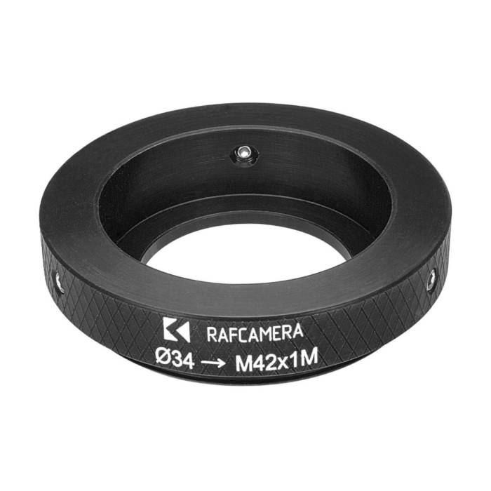 34mm clamp to M42x1 male thread adapter for Zeiss S-Sonnar 2.5/62mm