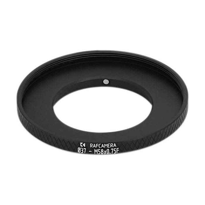 37mm clamp to M58x0.75 female thread adapter (step-up ring) for Kiev-16U lenses