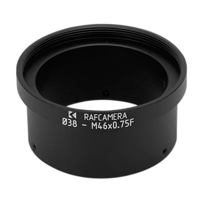 38mm clamp to M46x0.75 female thread adapter