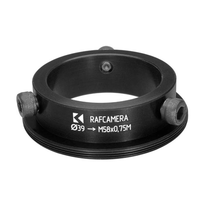 39mm clamp to M58x0.75 male thread adapter (for Kowa 16-A lenses)