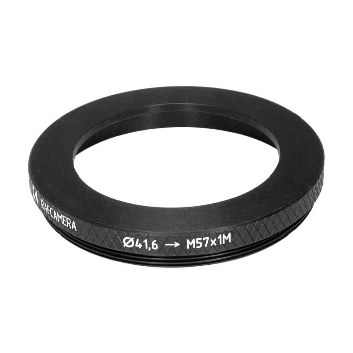 41.6mm to M57x1 male thread adapter to mount shutters on Bronica S2 camera