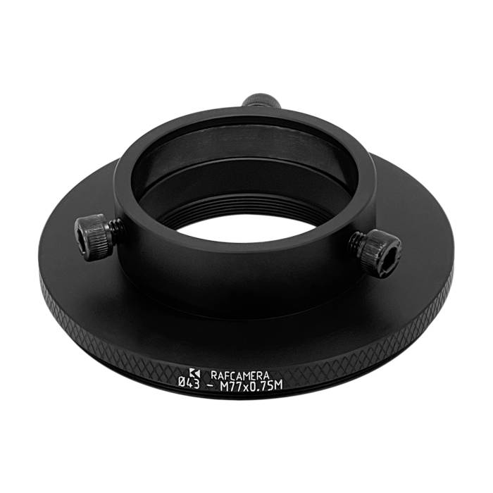 43mm clamp to M77x0.75 male thread adapter