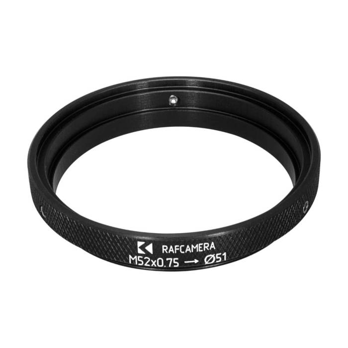 51mm clamp to M52x0.75 male thread adapter
