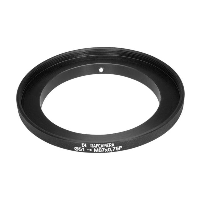 51mm clamp to M67x0.75 female thread adapter