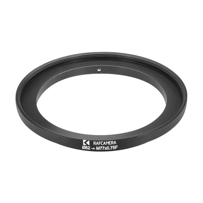 62mm to M77x0.75 filter adapter (step up ring) for MC Zenitar-M 2.8/16mm lens