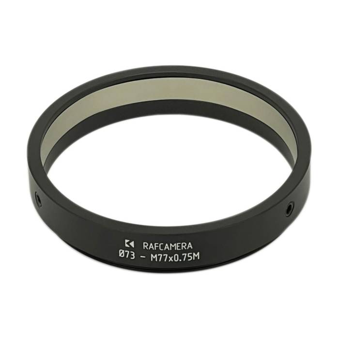 73mm clamp to M77x0.75 male thread adapter