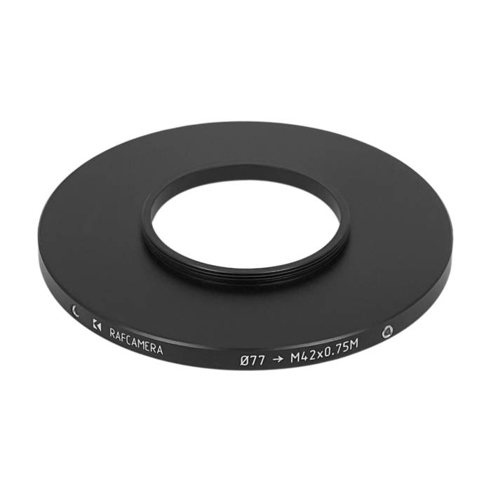 77mm clamp to M42x0.75 male thread adapter
