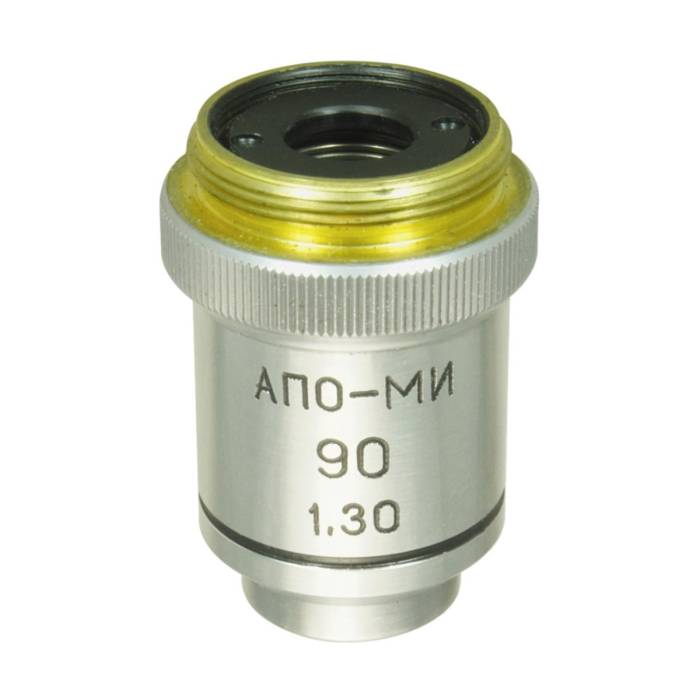 LOMO Microscope Objective - APO 90x1.30, Oil, Spring