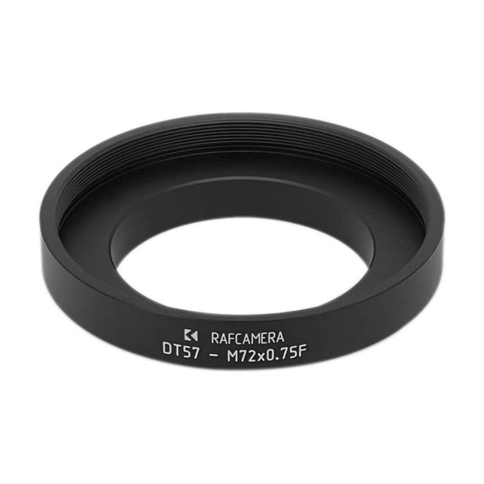 57mm dovetail to M72x0.75 female thread adapter