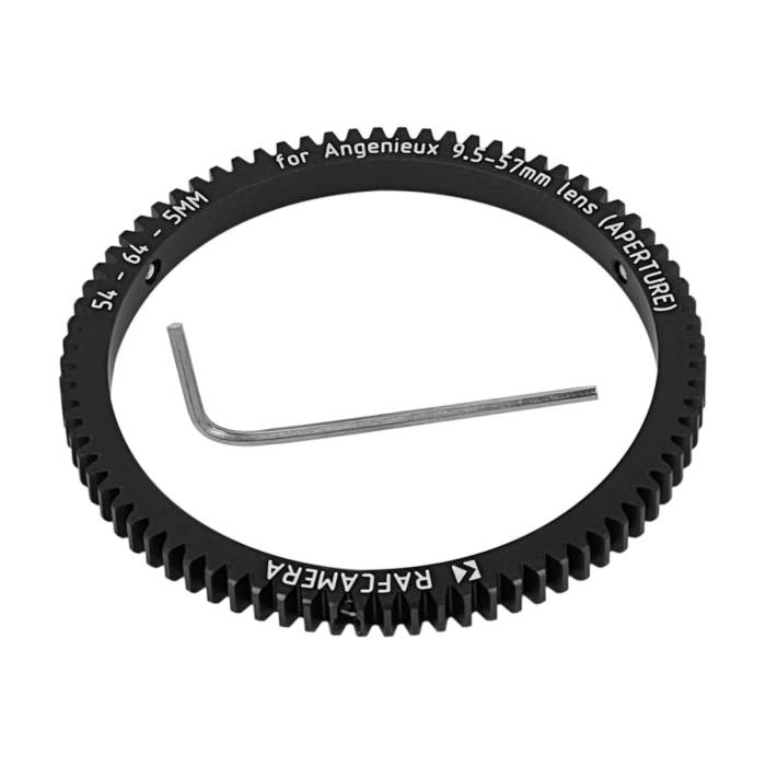 Follow Focus Gear (54-64-5mm) for Angenieux 9.5-57mm lens, APERTURE