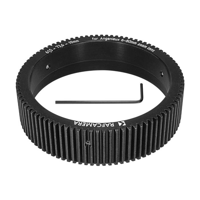 Follow focus gear for Angenieux 1.2/6-80mm zoom lens