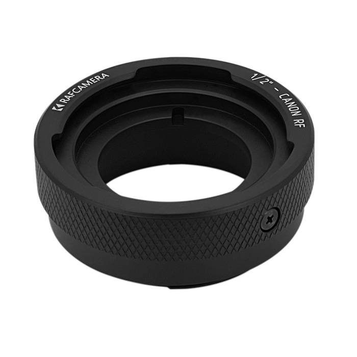 1/2" TV lens to Canon RF (EF-R) camera mount adapter
