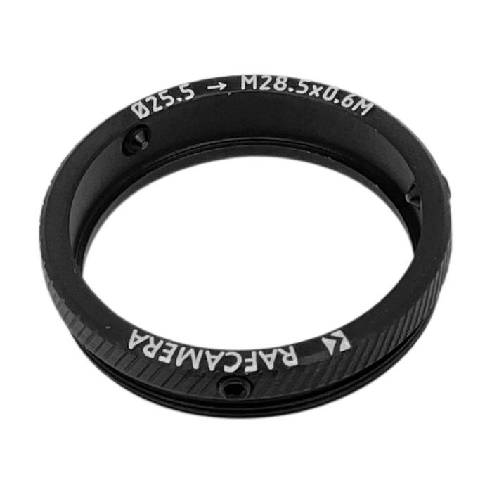 25.5mm clamp to M28.5x0.6 male thread adapter