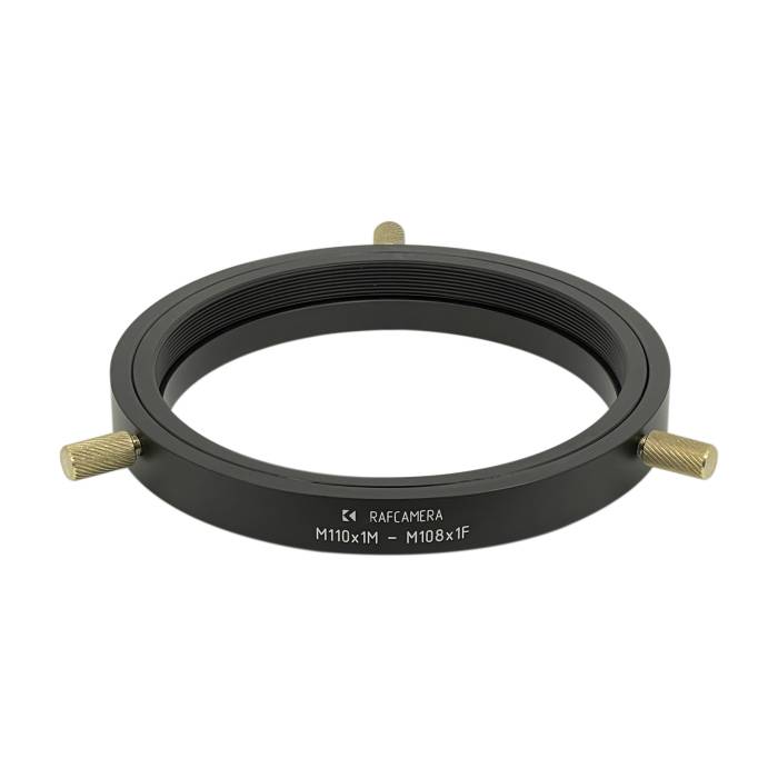 M110x1 male to M108x1 female thread adapter, rotatable