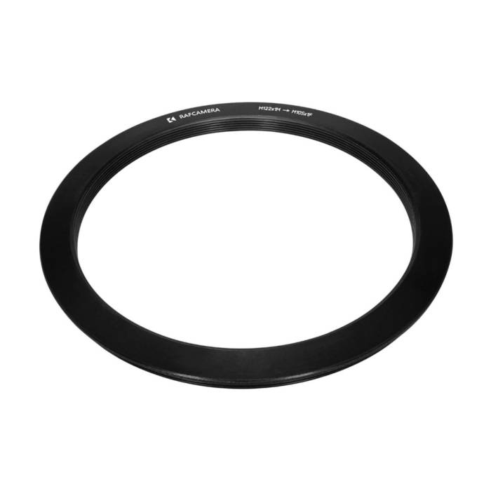 M122x1 male to M105x1 female thread adapter (122mm to 105mm step-down ring)