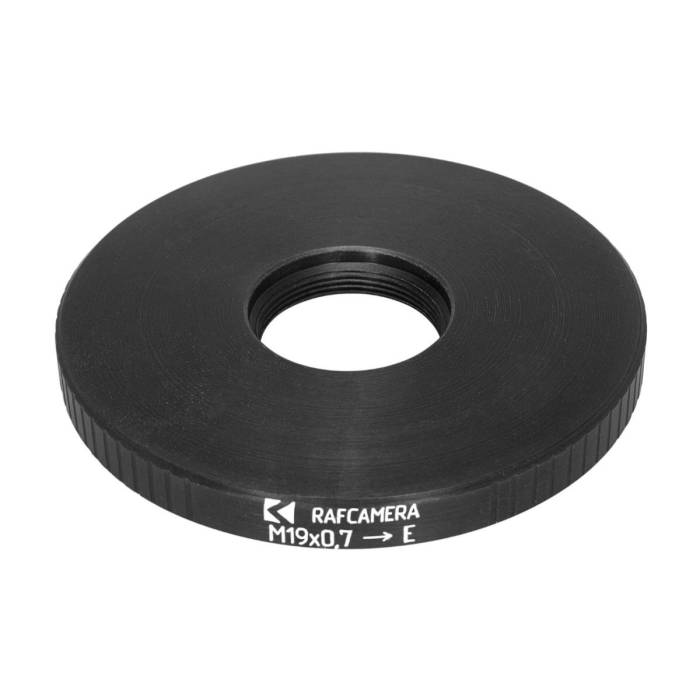 M19x0.75 female thread to Sony E-mount camera adapter